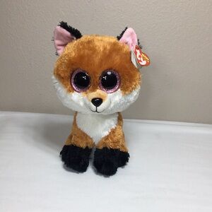 TY Beanie Boos Slick the Fox Glitter eyes 9 inch